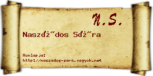 Naszádos Sára névjegykártya