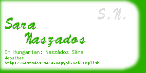 sara naszados business card